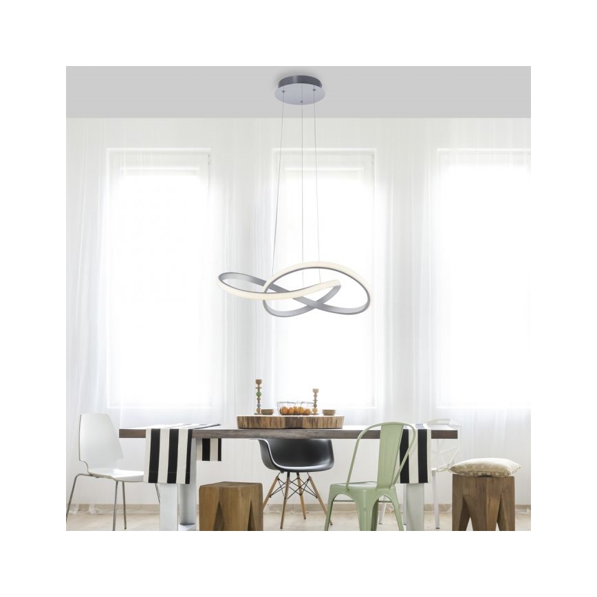 Leuchten Direkt 15402-95 - LED Dimmable πολύφωτο κρεμαστό MARIA LED/25W/230V ματ χρώμιο