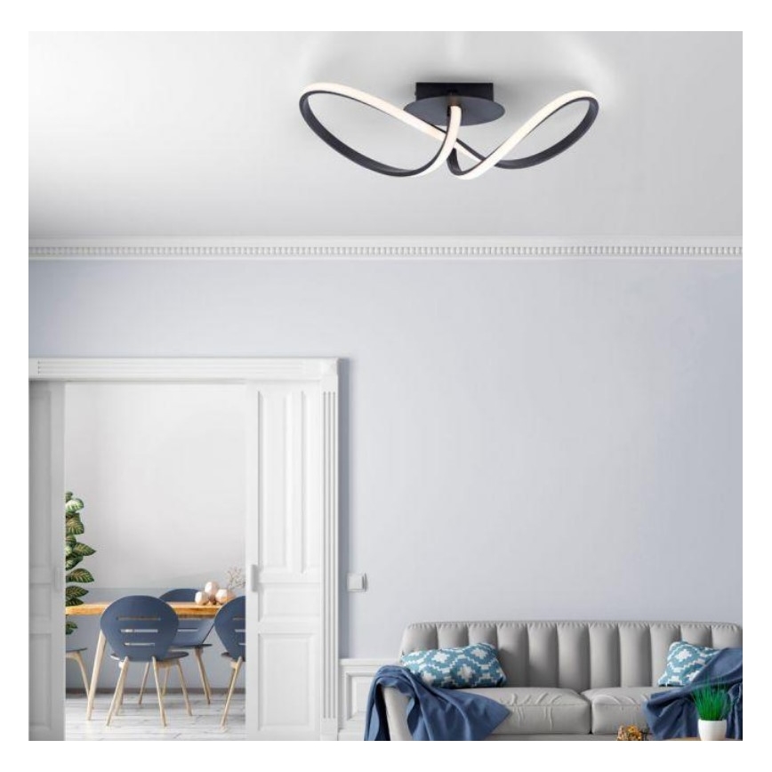 Leuchten Direkt 15403-18 - LED Dimmable πλαφονιέρα πολύφωτο MARIA LED/16W/230V μαύρο