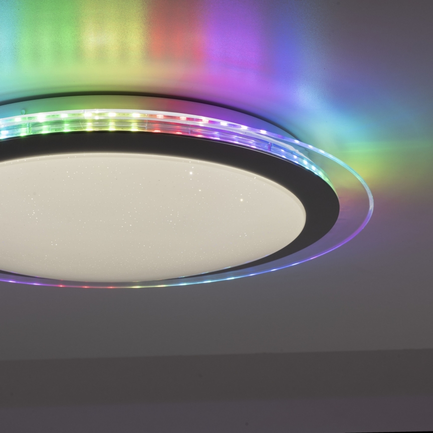 Leuchten Direkt 15411-21- LED RGB Ρυθμιζόμενο φωτιστικό οροφής CYBA LED/26W/230V + τηλεχειριστήριο