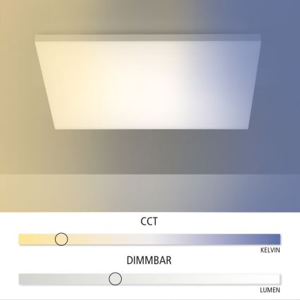 Leuchten Direkt 15552-16 - LED Dimmable φωτιστικό οροφής CANVAS LED/40W/230V + τηλεχειριστήριο