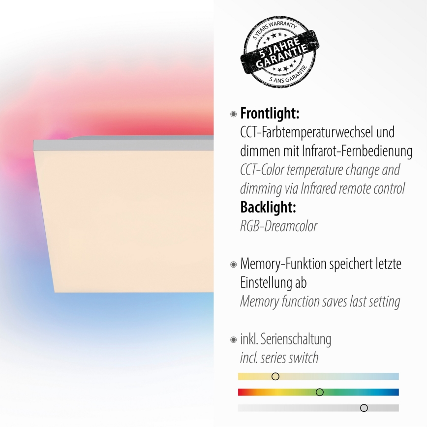 Leuchten Direkt 15561-16 - LED RGB Dimmable φωτιστικό οροφής CONRAD LED/27W/230V + τηλεχειριστήριο