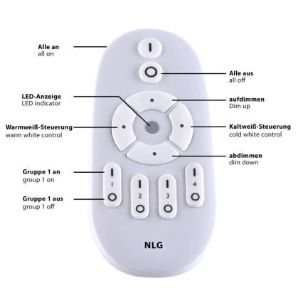 Leuchten Direkt 15571-16 - Φωτιστικό οροφής LED Dimmable FLAT LED/23,5W/230V 2700-5000K + τηλεχειριστήριο