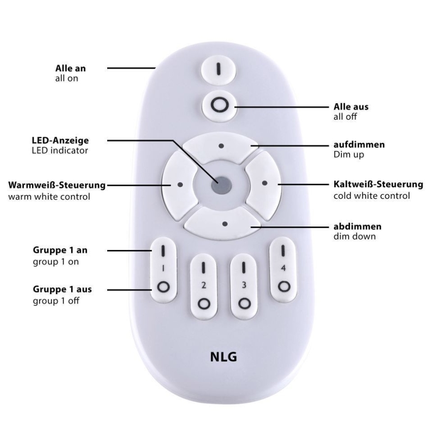 Leuchten Direkt 15571-16 - Φωτιστικό οροφής LED Dimmable FLAT LED/23,5W/230V 2700-5000K + τηλεχειριστήριο