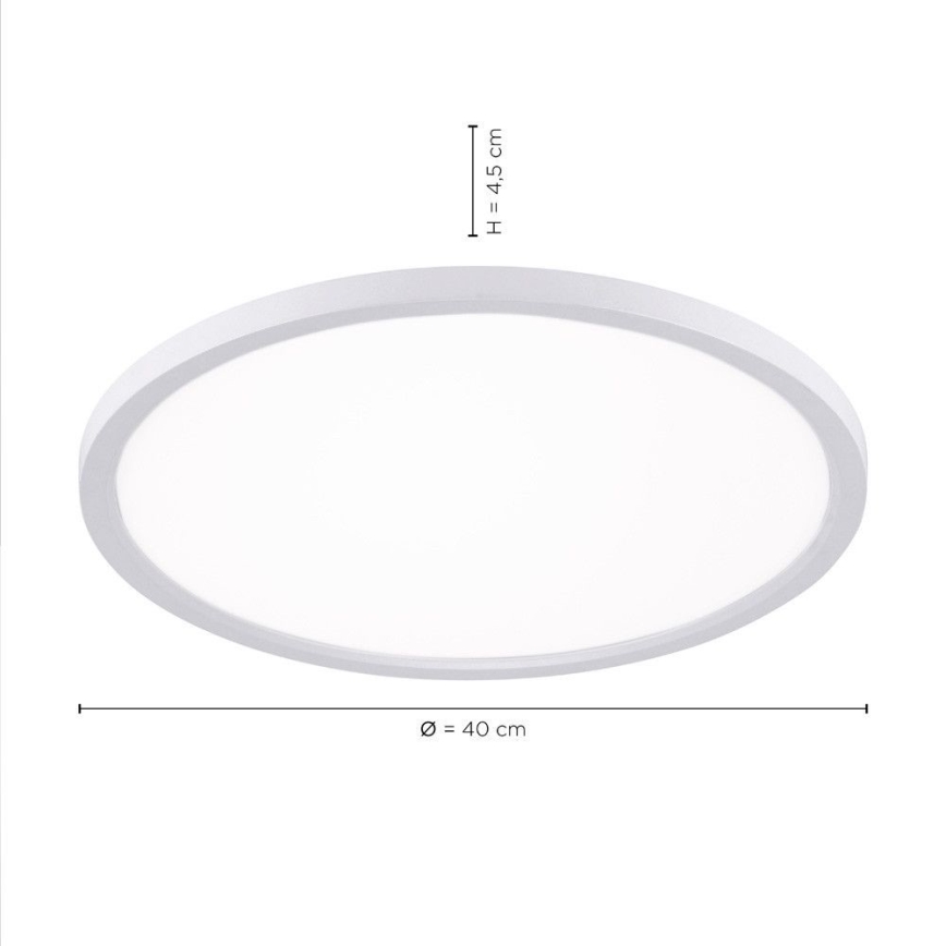 Leuchten Direkt 15571-16 - Φωτιστικό οροφής LED Dimmable FLAT LED/23,5W/230V 2700-5000K + τηλεχειριστήριο