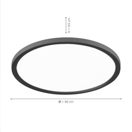 Leuchten Direkt 15571-18 - Φωτιστικό οροφής LED Dimmable FLAT LED/23,5W/230V 2700-5000K + τηλεχειριστήριο