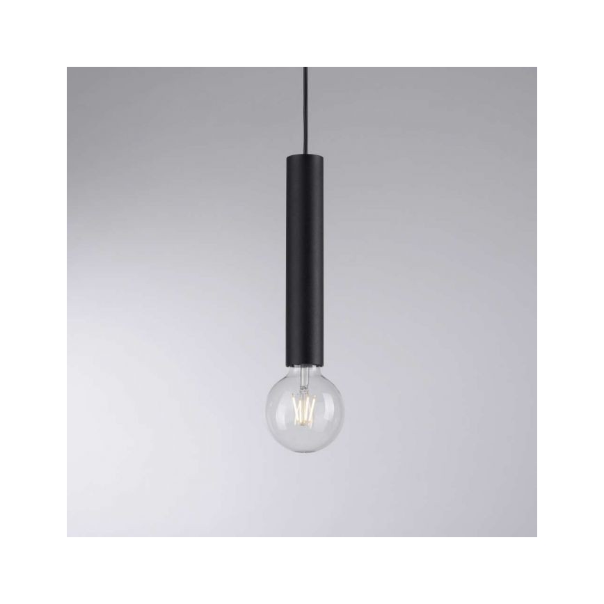 Leuchten Direkt 15617-18 - Κρεμαστό φωτιστικό οροφής BRUNA 1xE27/60W/230V μαύρο