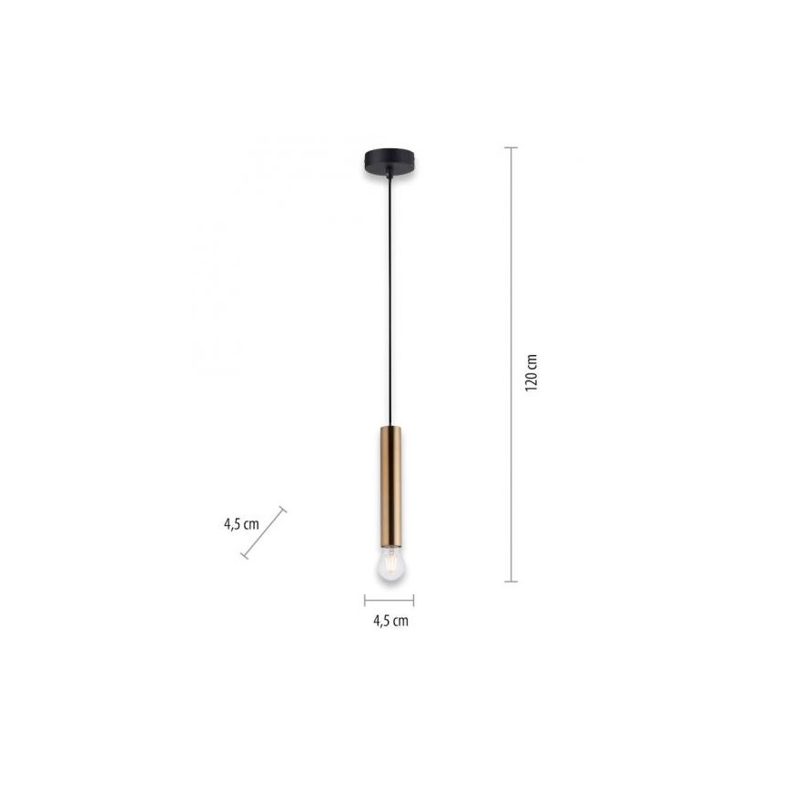 Leuchten Direkt 15617-60 - Κρεμαστό φωτιστικό οροφής  BRUNA 1xE27/60W/230V χάλκινο