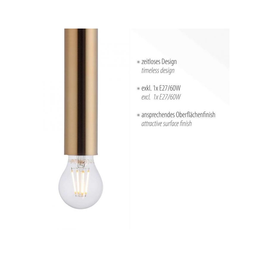 Leuchten Direkt 15617-60 - Κρεμαστό φωτιστικό οροφής  BRUNA 1xE27/60W/230V χάλκινο