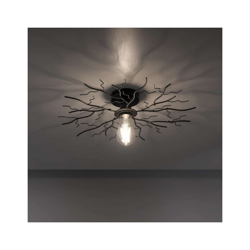 Leuchten Direkt 15638-18 - Πλαφονιέρα οροφής  LIMB 1xE27/40W/230V μαύρο