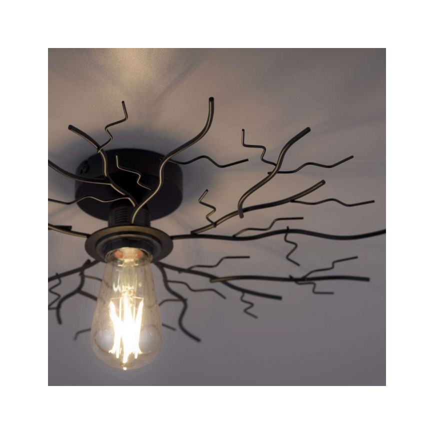 Leuchten Direkt 15638-18 - Πλαφονιέρα οροφής  LIMB 1xE27/40W/230V μαύρο