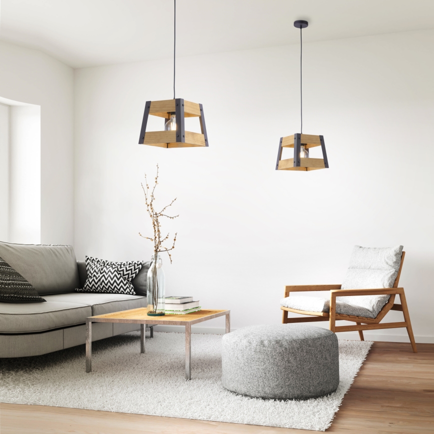Leuchten Direkt 15720-79 - Πολύφωτο σε σχοινί CRATE 1xE27/60W/230V