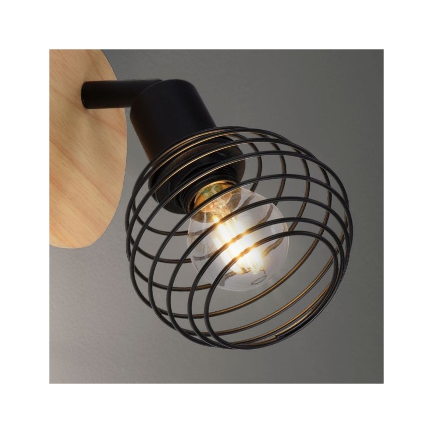 Leuchten Direkt 15921-79 - Προβολέας τοίχου EUGEN 1xE14/40W/230V δρυς