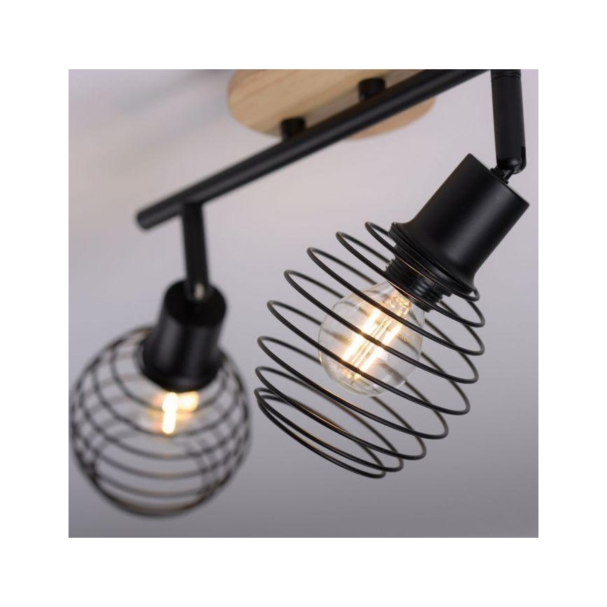 Leuchten Direkt 15922-79 - Φωτιστικό σποτ EUGEN 2xE14/40W/230V δρυς
