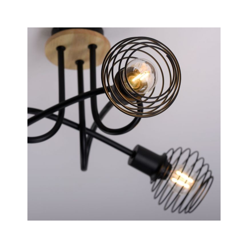 Leuchten Direkt 15923-79 - Πλαφονιέρα οροφής EUGEN 3xE14/40W/230V δρυς