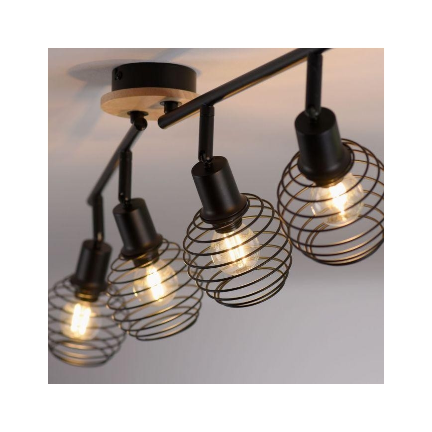 Leuchten Direkt 15924-79 - Φωτιστικό σποτ EUGEN 4xE14/40W/230V δρυς