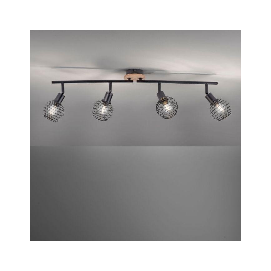 Leuchten Direkt 15924-79 - Φωτιστικό σποτ EUGEN 4xE14/40W/230V δρυς