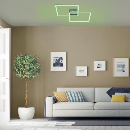 Leuchten Direkt 16429-55 - Φως οροφής dimmer LED RGB LOLA 2xLED/12,5W/230V Tuya + τηλεχειριστήριο