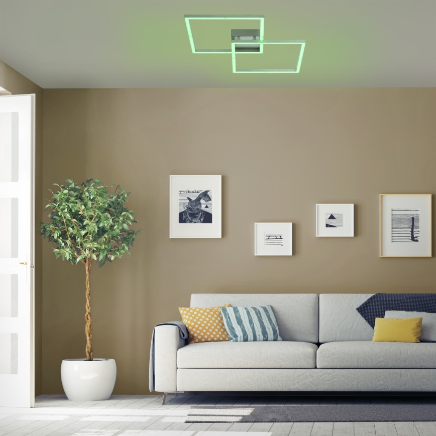 Leuchten Direkt 16429-55 - Φως οροφής dimmer LED RGB LOLA 2xLED/12,5W/230V Tuya + τηλεχειριστήριο