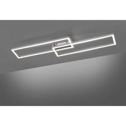 Leuchten Direkt 16430-55 - Ρυθμιζόμενο φωτιστικό οροφής LED RGBW MAXI 2xLED/18W/230V 2700-5000K ματ χρώμιο + τηλεχειριστήριο