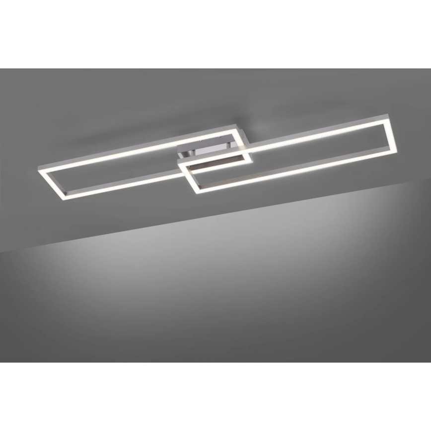 Leuchten Direkt 16430-55 - Ρυθμιζόμενο φωτιστικό οροφής LED RGBW MAXI 2xLED/18W/230V 2700-5000K ματ χρώμιο + τηλεχειριστήριο