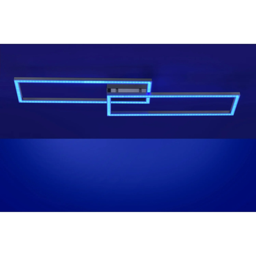 Leuchten Direkt 16430-55 - Ρυθμιζόμενο φωτιστικό οροφής LED RGBW MAXI 2xLED/18W/230V 2700-5000K ματ χρώμιο + τηλεχειριστήριο