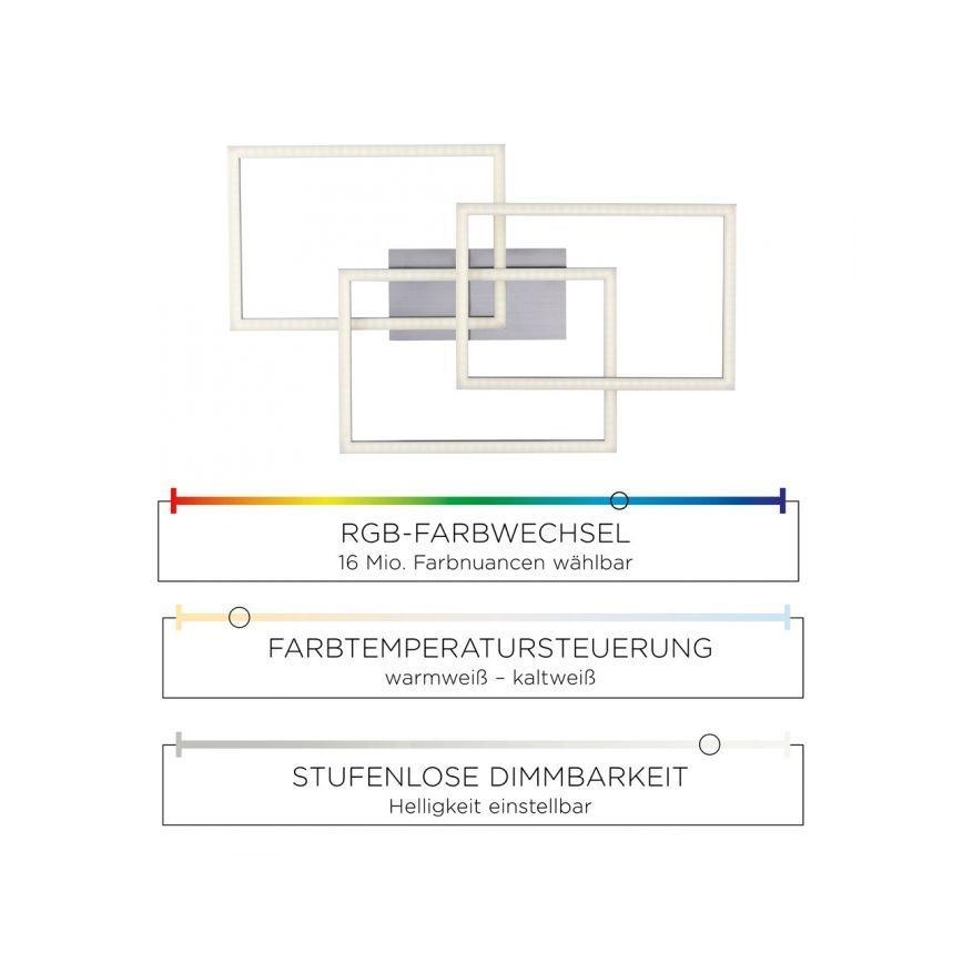 Leuchten Direkt 16431-55 - LED RGB Ρυθμιζόμενο φωτιστικό οροφής MAXI LED/27W/230V + τηλεχειριστήριο