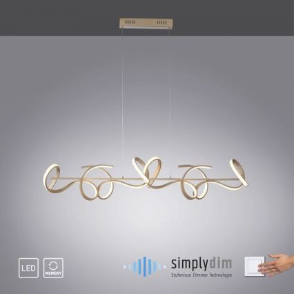 Leuchten Direkt 19033-60 - LED Dimmable κρεμαστό φωτιστικό οροφής CURLS LED/40,8W/230V