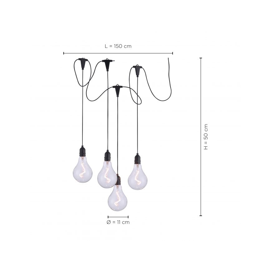 Leuchten Direkt 19094-18 - Κρεμαστό φωτιστικό LED ENNI 4xLED/0,45W/230V IP44