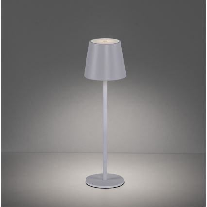 Leuchten Direkt 19250-16 - LED Dimmable επαναφορτιζόμενο επιτραπέζιο φωτιστικό εξωτερικού χώρου EURIA LED/3W/5V 2600 mAh IP54 λευκό