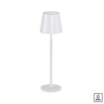 Leuchten Direkt 19250-16 - LED Dimmable επαναφορτιζόμενο επιτραπέζιο φωτιστικό εξωτερικού χώρου EURIA LED/3W/5V 2600 mAh IP54 λευκό