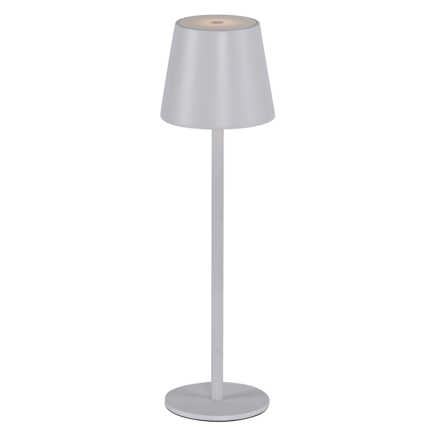 Leuchten Direkt 19250-16 - LED Dimmable επαναφορτιζόμενο επιτραπέζιο φωτιστικό εξωτερικού χώρου EURIA LED/3W/5V 2600 mAh IP54 λευκό