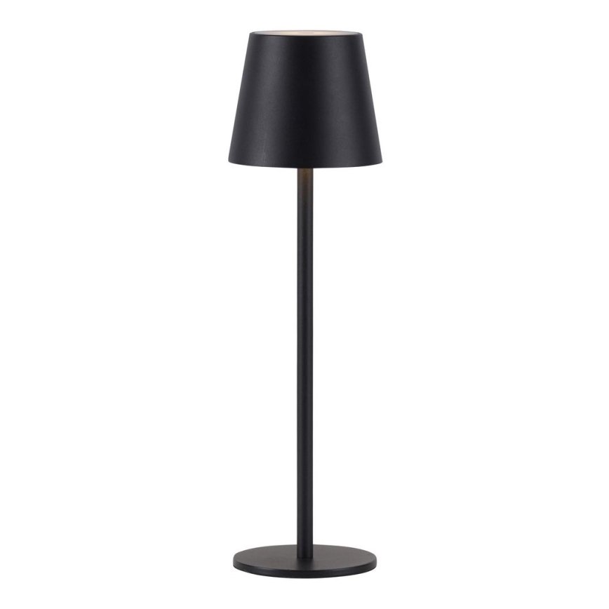 Leuchten Direkt 19250-18 - LED Dimmable επαναφορτιζόμενο επιτραπέζιο φωτιστικό εξωτερικού χώρου EURIA LED/3W/5V 2600 mAh IP54 μαύρο
