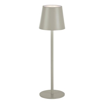 Leuchten Direkt 19250-40 - LED Dimmable επαναφορτιζόμενο επιτραπέζιο φωτιστικό εξωτερικού χώρου EURIA LED/3W/5V 2600 mAh IP54 γκρι
