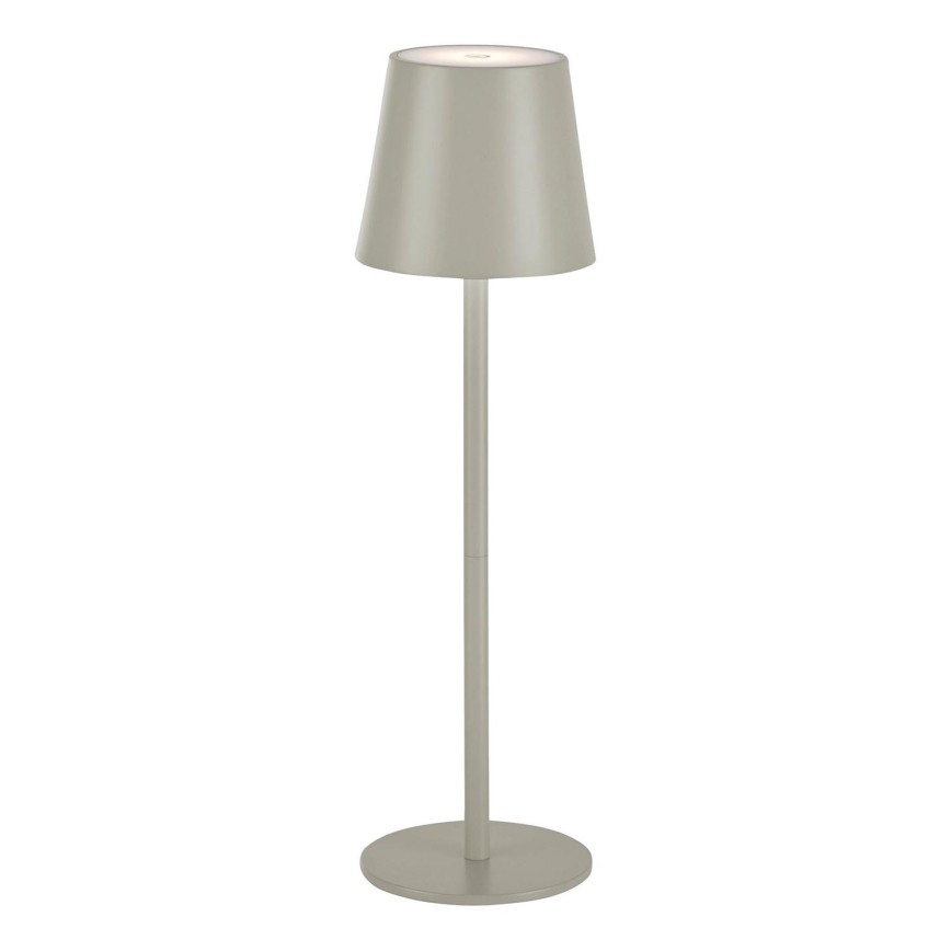 Leuchten Direkt 19250-40 - LED Dimmable επαναφορτιζόμενο επιτραπέζιο φωτιστικό εξωτερικού χώρου EURIA LED/3W/5V 2600 mAh IP54 γκρι