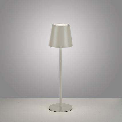 Leuchten Direkt 19250-40 - LED Dimmable επαναφορτιζόμενο επιτραπέζιο φωτιστικό εξωτερικού χώρου EURIA LED/3W/5V 2600 mAh IP54 γκρι