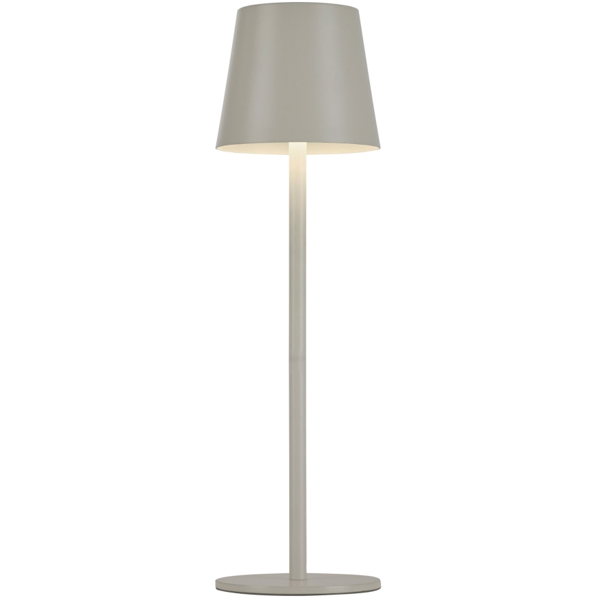 Leuchten Direkt 19250-40 - LED Dimmable επαναφορτιζόμενο επιτραπέζιο φωτιστικό εξωτερικού χώρου EURIA LED/3W/5V 2600 mAh IP54 γκρι