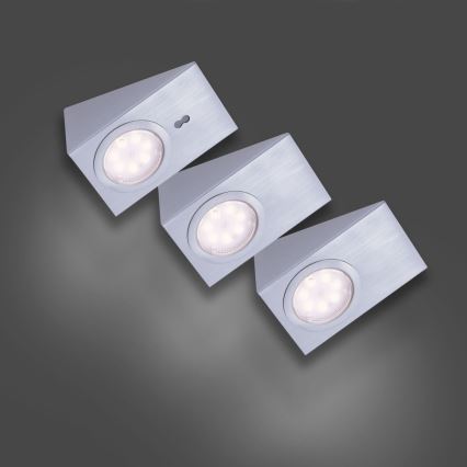 Leuchten Direkt 84111-55-3 - SET 3x Φωτισμός επίπλων LED με αισθητήρα THEO LED/3,6W/230V