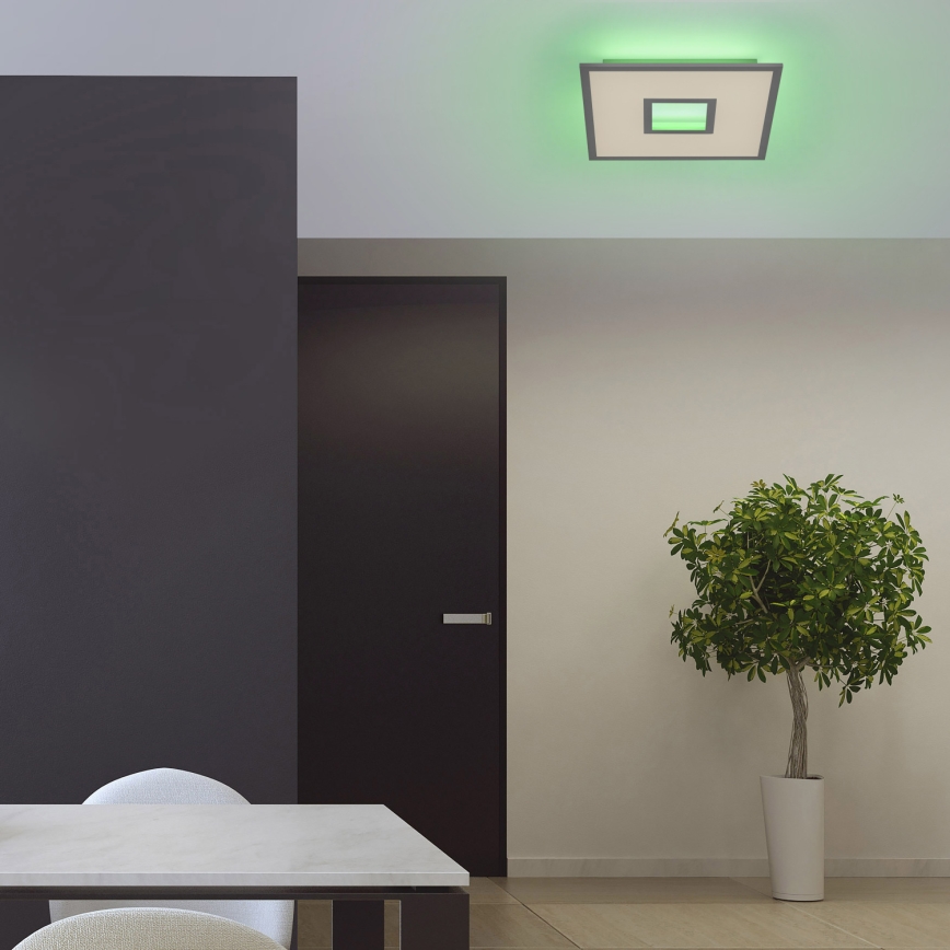 Leuchten Direkt 11645-16 - Ρυθμιζόμενο φωτιστικό οροφής LED RGB RECESS LED/22,5W/230V + LED/5W + τηλεχειριστήριο