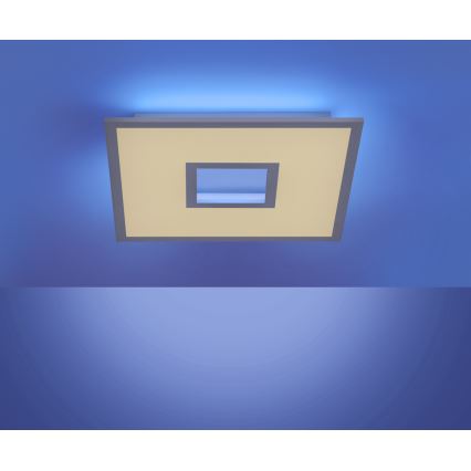 Leuchten Direkt 11645-16 - Ρυθμιζόμενο φωτιστικό οροφής LED RGB RECESS LED/22,5W/230V + LED/5W + τηλεχειριστήριο