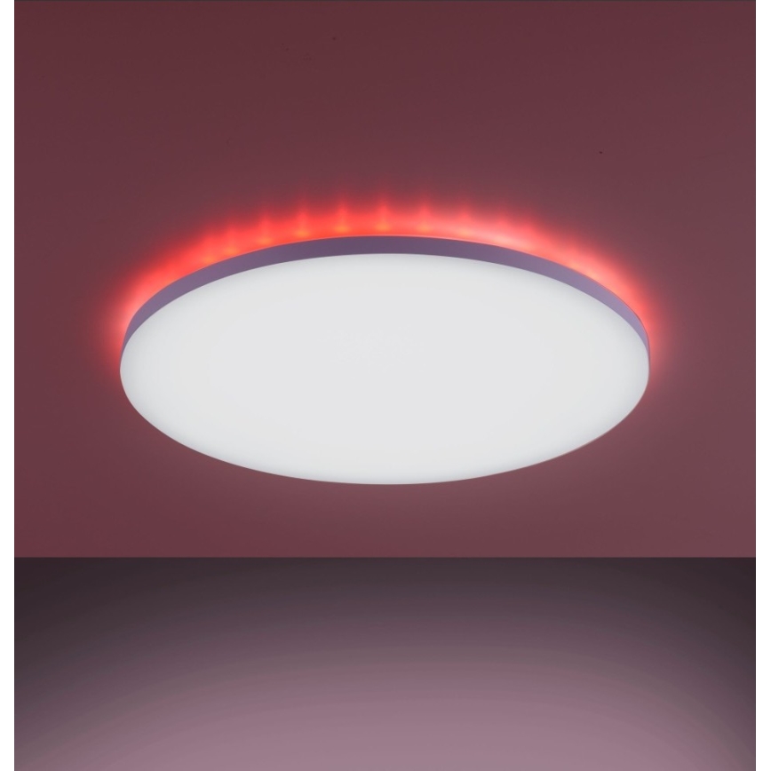 Leuchten Direkt 15602-16 - LED RGBW Dimmable φωτιστικό οροφής GUSTAV LED/20,3W/230V + LED/1,8W 2700-5000K + τηλεχειριστήριο