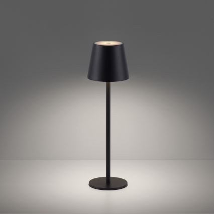 Leuchten Direkt 19250-18 - LED Dimmable επαναφορτιζόμενο επιτραπέζιο φωτιστικό εξωτερικού χώρου EURIA LED/3W/5V 2600 mAh IP54 μαύρο