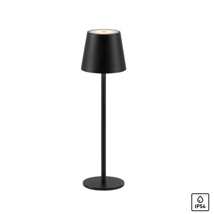 Leuchten Direkt 19250-18 - LED Dimmable επαναφορτιζόμενο επιτραπέζιο φωτιστικό εξωτερικού χώρου EURIA LED/3W/5V 2600 mAh IP54 μαύρο