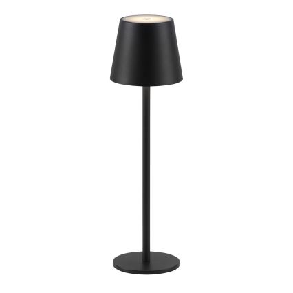Leuchten Direkt 19250-18 - LED Dimmable επαναφορτιζόμενο επιτραπέζιο φωτιστικό εξωτερικού χώρου EURIA LED/3W/5V 2600 mAh IP54 μαύρο