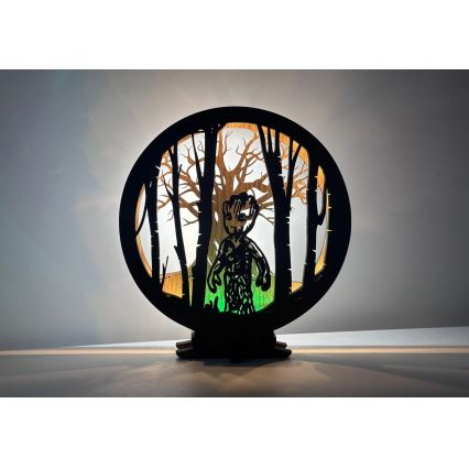 Li-Go 23613/DUB2 - Επιτραπέζιο διακοσμητικό φωτιστικό LED ρυθμιζόμενης φωτεινότητας LED/12W/230V 20x22 cm δρυς/Grut