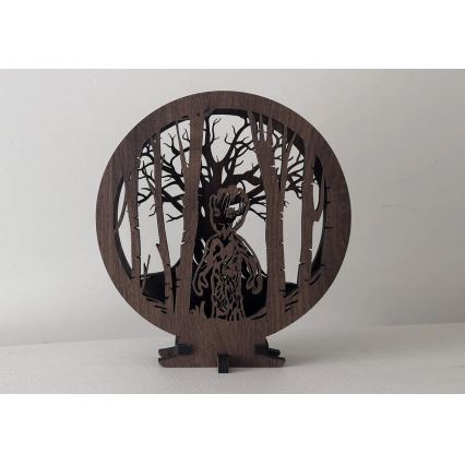 Li-Go 23613/DUB2 - Επιτραπέζιο διακοσμητικό φωτιστικό LED ρυθμιζόμενης φωτεινότητας LED/12W/230V 20x22 cm δρυς/Grut