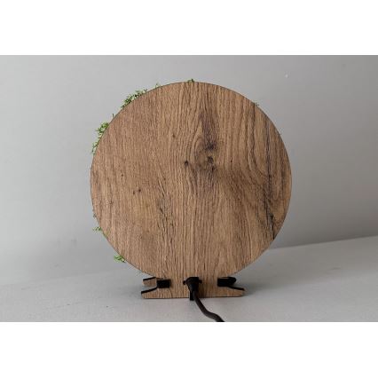 Li-Go 23622/DUB2 - LED ρυθμιζόμενο επιτραπέζιο διακοσμητικό LED/12W/230V 20x22 cm δρυς/σταυρός σε βρύα