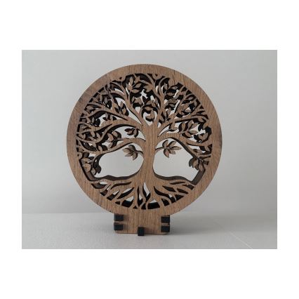 Li-Go 23648/DUB2 - Ρυθμιζόμενο επιτραπέζιο διακοσμητικό φωτιστικό LED/12W/230V 30x31 cm δρυς/Δέντρο της ζωής