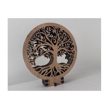 Li-Go 23648/DUB2 - Ρυθμιζόμενο επιτραπέζιο διακοσμητικό φωτιστικό LED/12W/230V 30x31 cm δρυς/Δέντρο της ζωής