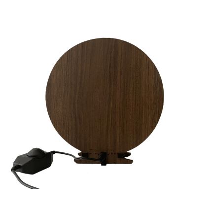 Li-Go 23654 - Ρυθμιζόμενο επιτραπέζιο διακοσμητικό LED LED/12W/230V 20x22 cm καρυδιά/Σύνθεση με βρύα