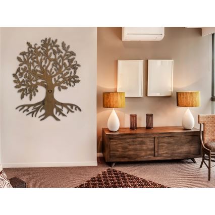 Li-Go 5729/DUB2 - Διακοσμητικό LED τοίχου με αισθητήρα κίνησης LED/10W/5V 90x110 cm σε απόχρωση δρυός